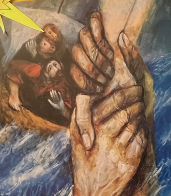 Artwork on bulletin board by Sister Justine Nutz