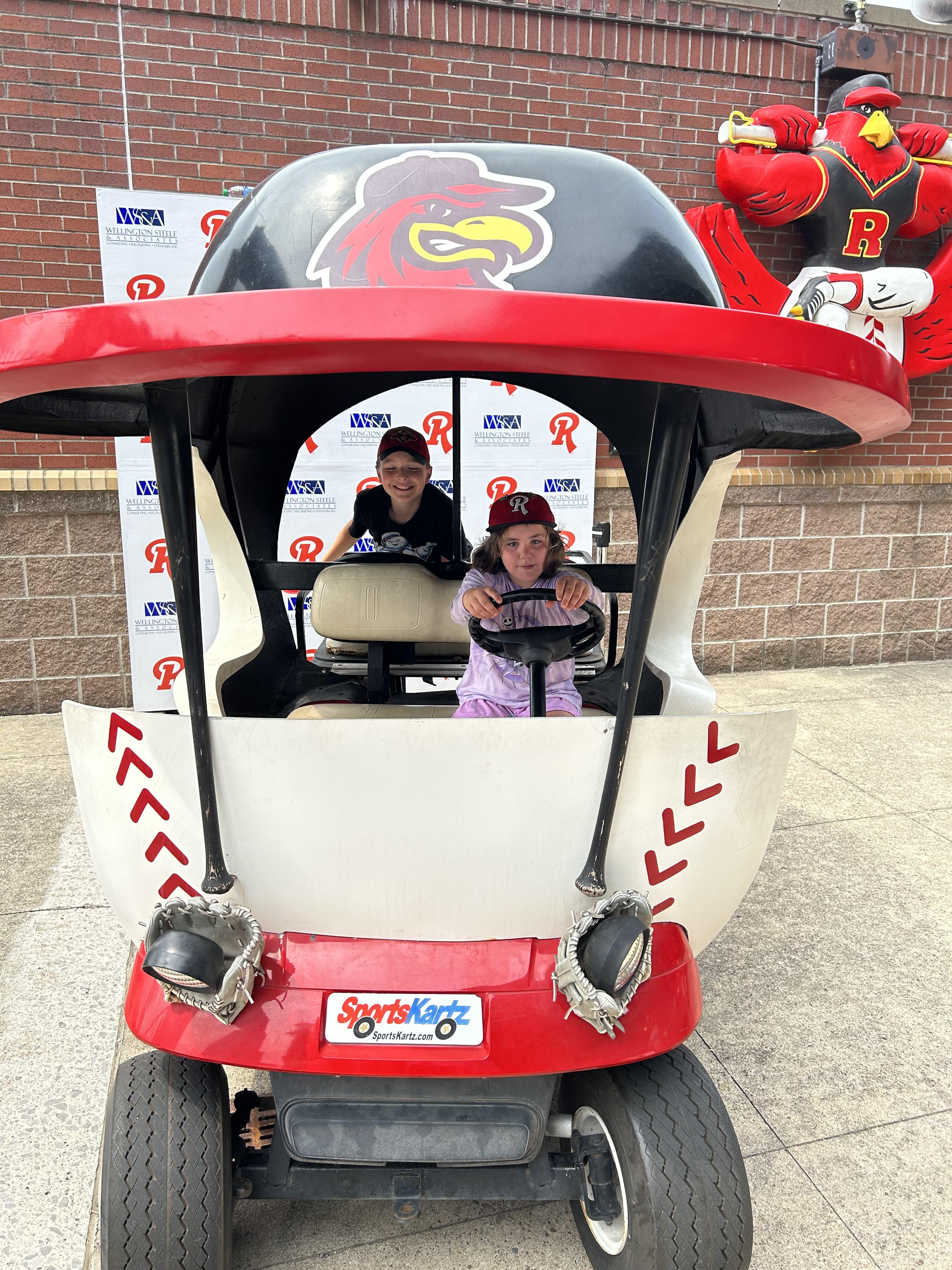 Students at baseball game
