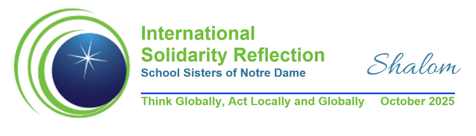 graphic banner reading -International Solidarity Reflection - October 2025