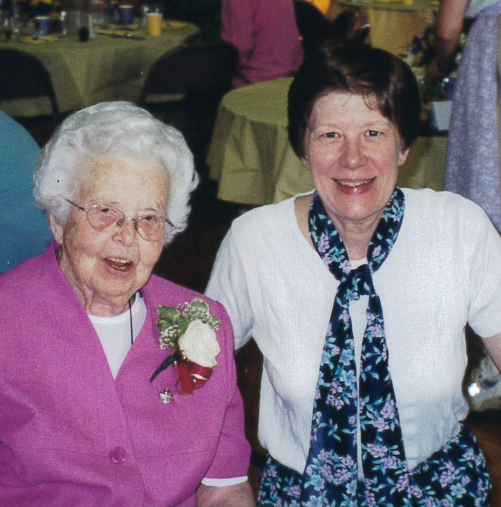 Photo of Sister Alice Donnelly (left) with Sister Mary Roy Weiss