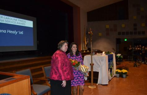 Diana Healy with Sister Patricia McCarron