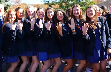 Members of the Class of 2025 enter the ranks of NDP upperclasswomen on Junior Ring Day.
