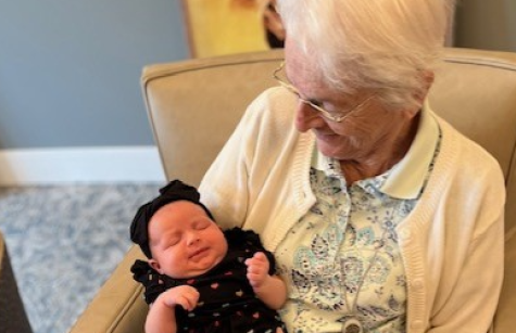 Sister Lucy Giacchetti holds Noona