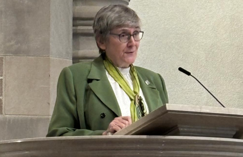Sister Nancy Gilchriest reads at Mass